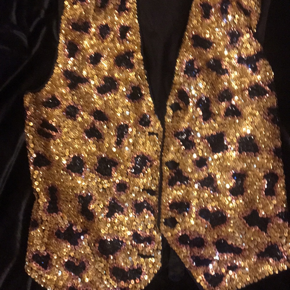 Sequin adjustable back vest